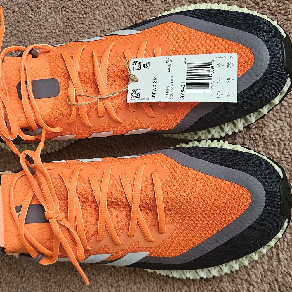 Adidas Orange and Black Sneakers